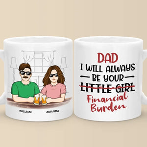 Je serai toujours ta petite fille - Tasse personnalisée familiale - Cadeau pour papa, grand-père