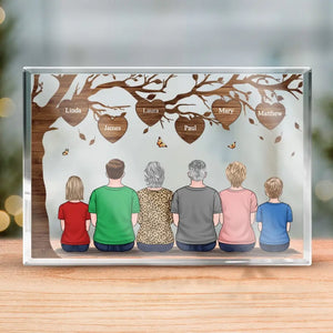 Life Begins Love Never Ends - Family Personalized Custom Rectangle Shaped Acrylic Plaque - Gift For Family Members
