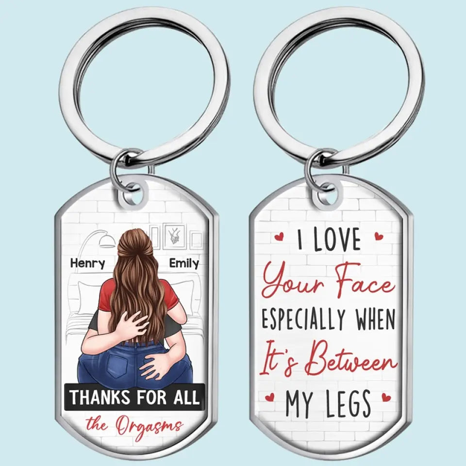 Je t'aime pour ta personnalité - Porte-clés personnalisé pour couple - Cadeau pour mari et femme, anniversaire