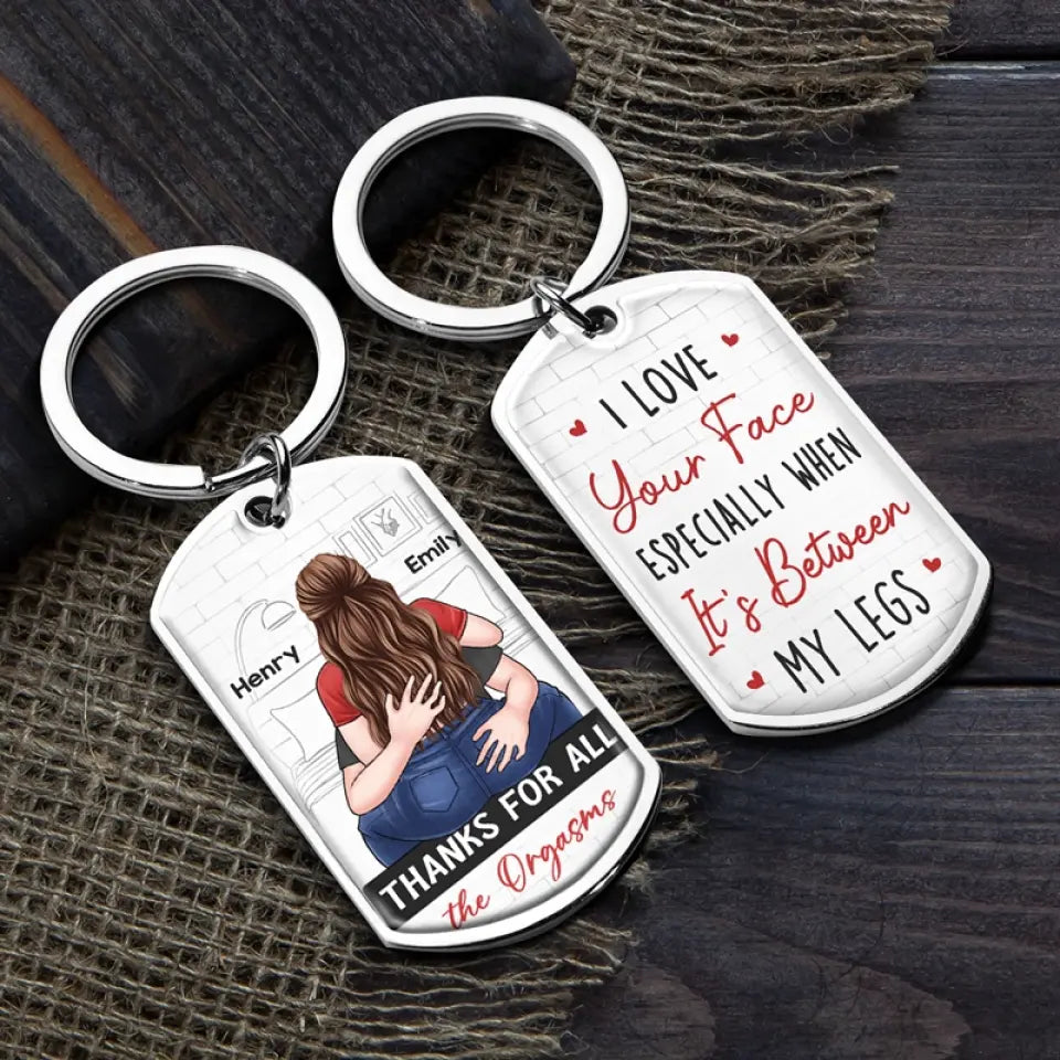 Je t'aime pour ta personnalité - Porte-clés personnalisé pour couple - Cadeau pour mari et femme, anniversaire