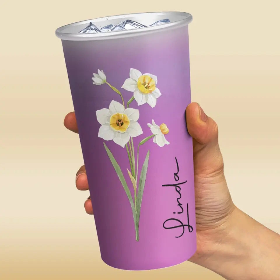 La plus belle fleur du jardin - Tasse personnalisée en aluminium à changement de couleur - Cadeau pour vous-même, vos meilleurs amis, vos meilleures amies, vos sœurs