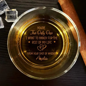 Je suis à toi, aucun retour ni remboursement ! Verre à whisky personnalisé pour couple ! Cadeau pour mari et femme, anniversaire