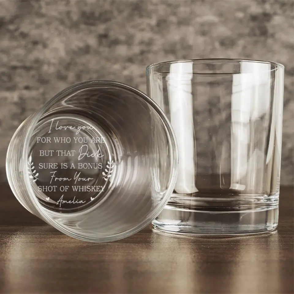 Je t'aime pour qui tu es - Verre à whisky personnalisé pour couple - Cadeau pour mari et femme, anniversaire