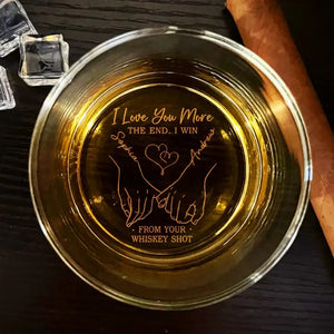 Verre à whisky personnalisé « All Of Me Loves All Of You » pour couple - Cadeau pour mari et femme, anniversaire