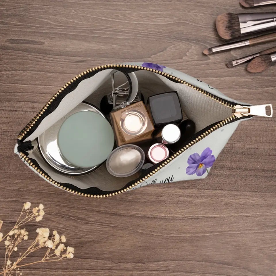 Trousse de maquillage personnalisée pour meilleure amie, côte à côte, aux côtés de la mariée - Cadeau de mariage, cadeau de demoiselle d'honneur pour meilleures amies, meilleures amies, sœurs