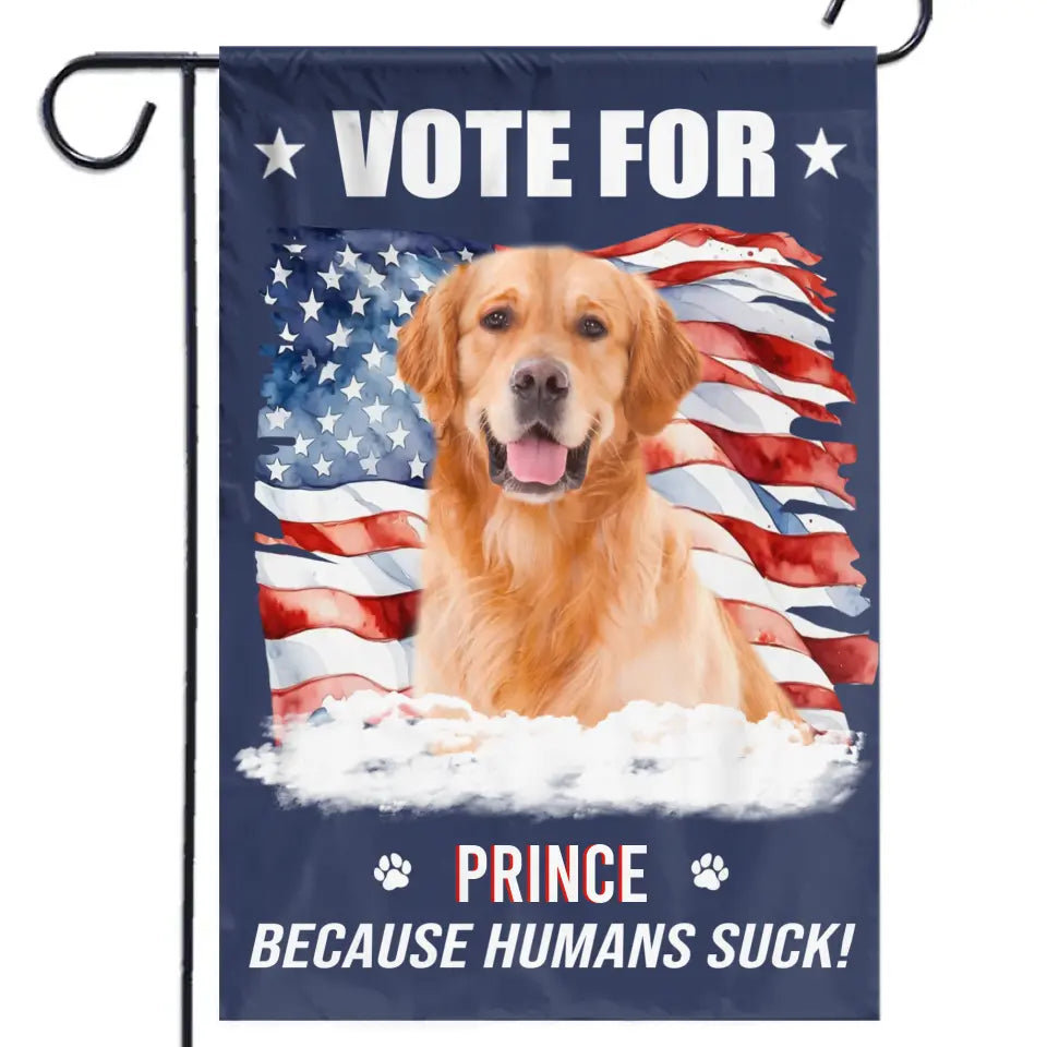 Les discussions photo personnalisées sont économiques, le vote est gratuit ! Drapeau personnalisé pour chien ! Cadeau pour propriétaires et amoureux des animaux
