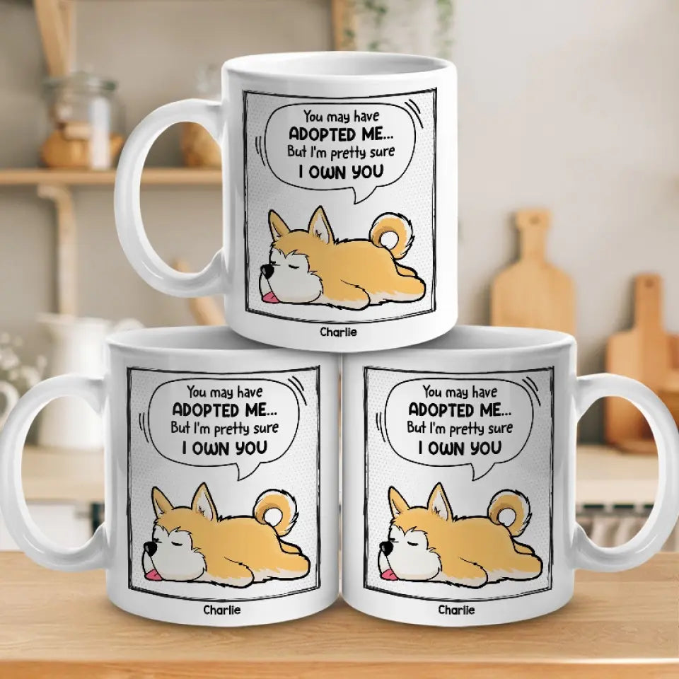 Je suis presque sûr que tu m'appartiens - Tasse personnalisée pour chien et chat - Cadeau pour les propriétaires d'animaux et les amoureux des animaux