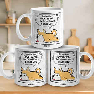 Je suis presque sûr que tu m'appartiens - Tasse personnalisée pour chien et chat - Cadeau pour les propriétaires d'animaux et les amoureux des animaux