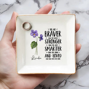 Don't Forget You're Awesome - Bestie Personalized Custom Jewelry Dish - Gift For Best Friends, BFF, Sisters, Mom, Daughter
