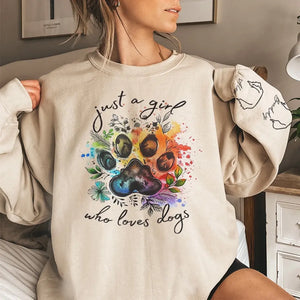 Quand j'avais besoin d'un coup de main, j'ai trouvé une patte - Sweat-shirt unisexe personnalisé pour chien et chat avec motif sur la manche - Cadeau pour propriétaires d'animaux et amoureux des animaux
