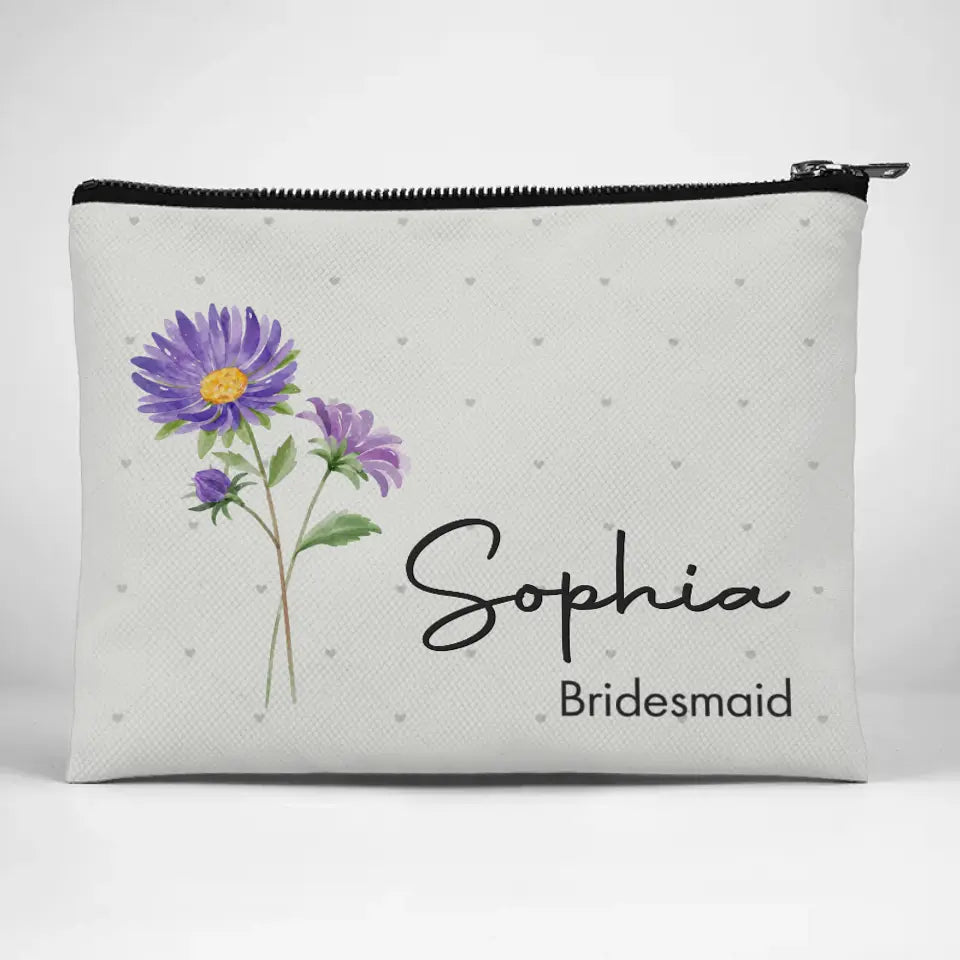 Blooming With Beauty - Trousse de maquillage personnalisée pour meilleure amie - Cadeau de mariage, cadeau de demoiselle d'honneur pour meilleures amies, meilleures amies, sœurs