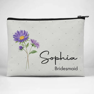 Blooming With Beauty - Trousse de maquillage personnalisée pour meilleure amie - Cadeau de mariage, cadeau de demoiselle d'honneur pour meilleures amies, meilleures amies, sœurs