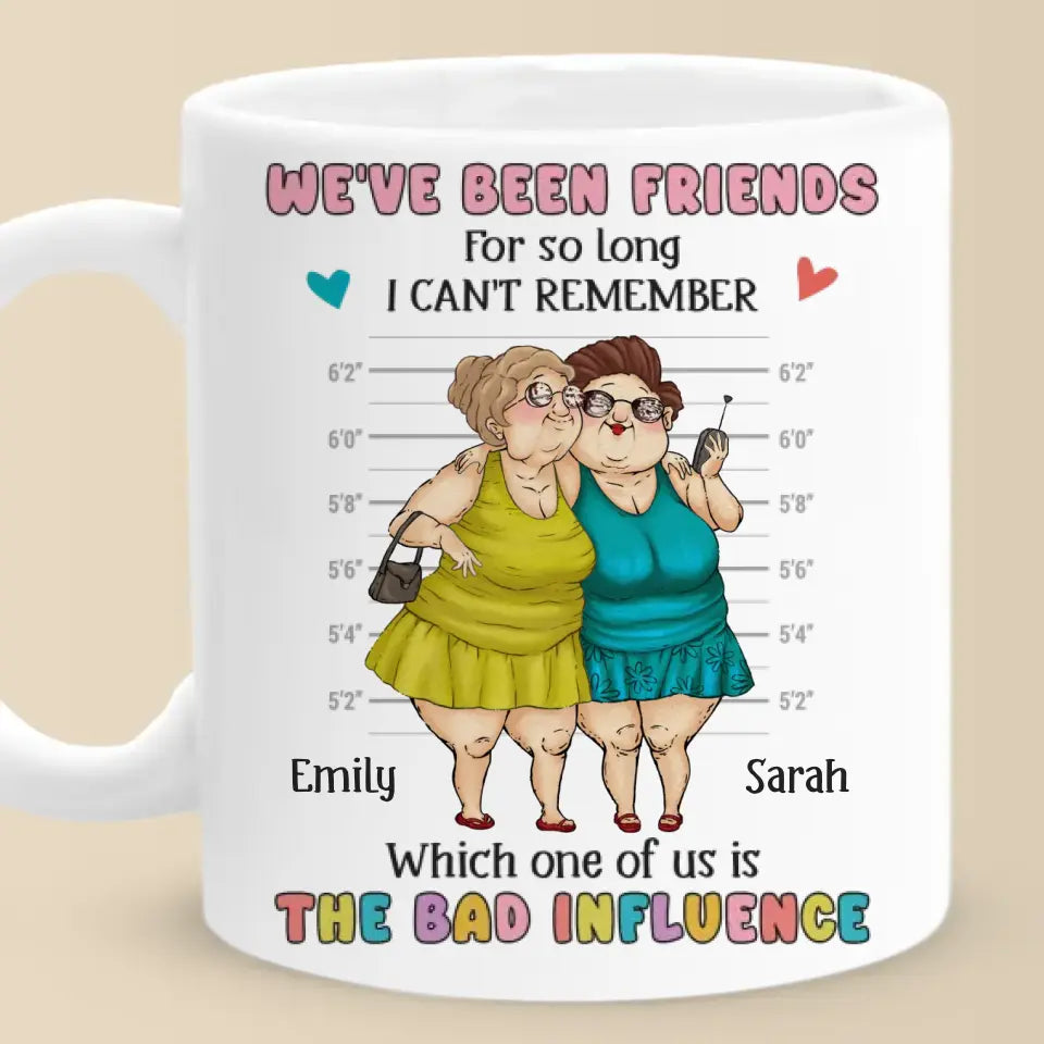 Les meilleurs amis sont là avec vous - Mug personnalisé Bestie - Cadeau pour les meilleures amies, BFF, sœurs