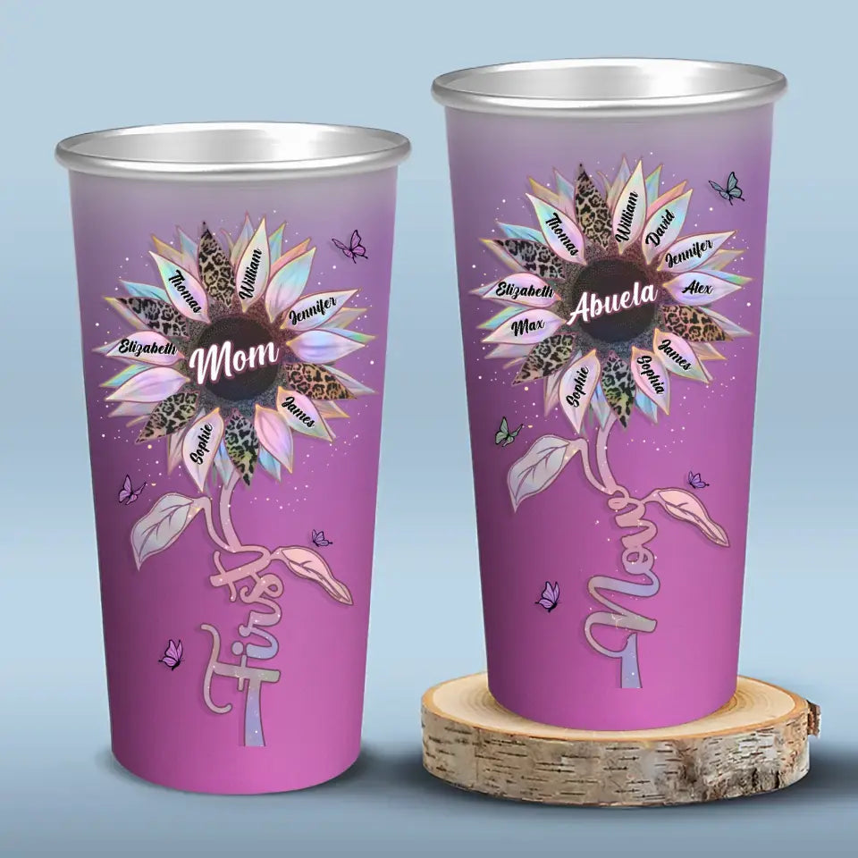 Les câlins de grand-mère sont faits d'amour - Tasse personnalisée en aluminium à couleur changeante - Cadeau pour maman et grand-mère