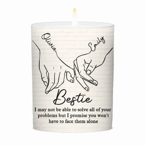 Our Laughs Are Limitless - Bestie Personalized Custom Smokeless Scented Candle - Gift For Best Friends, BFF, Sisters