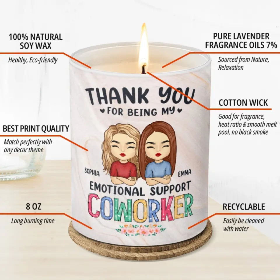 Merci d'être mon thérapeute bénévole - Bougie parfumée sans fumée personnalisée Bestie - Cadeau pour meilleures amies, meilleures amies, sœurs