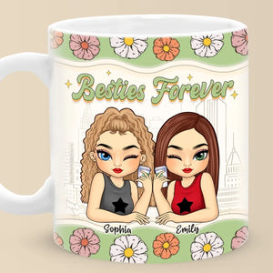 Tasse personnalisée « Mon cher ami » avec effet gonflé en 3D – Cadeau pour les meilleures amies, les meilleures amies et les sœurs