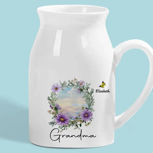Une touche florale sublime tout - Vase à fleurs personnalisé pour la décoration de la maison - Cadeau de pendaison de crémaillère pour maman et grand-mère