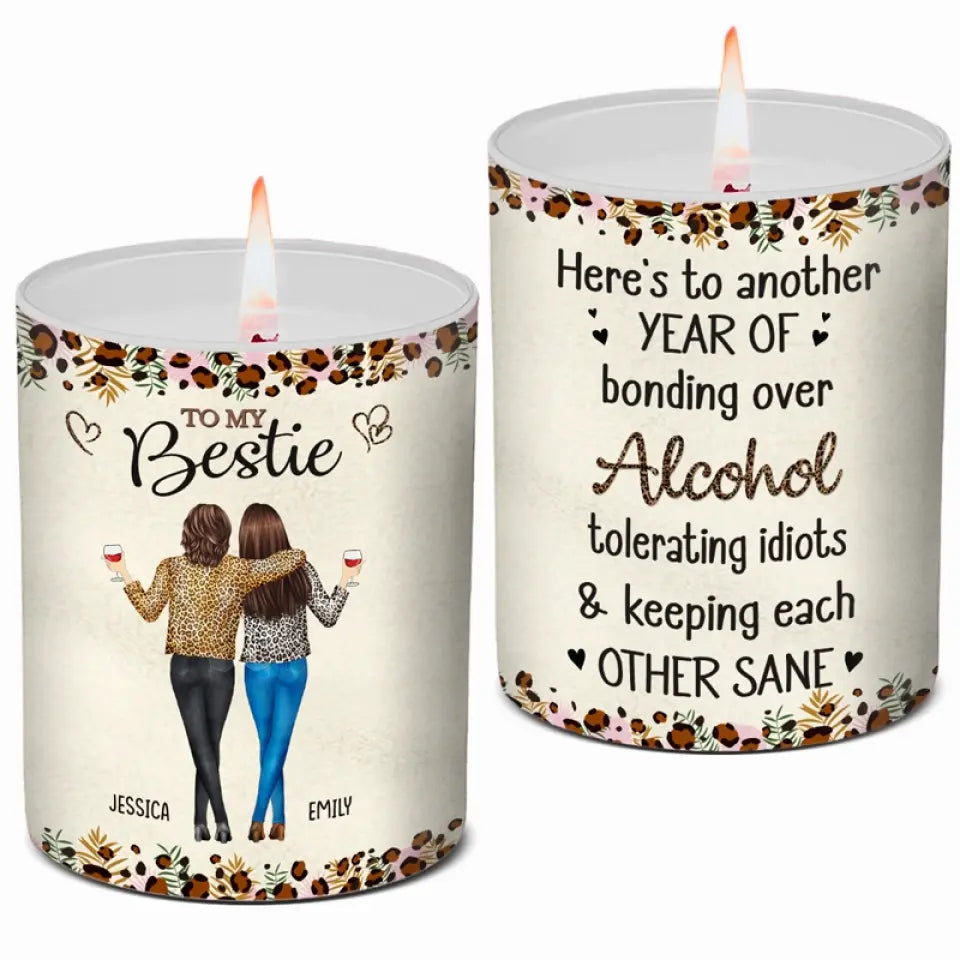 Notre amitié est comme cette bougie - Bougie parfumée sans fumée personnalisée Bestie - Cadeau pour meilleures amies, meilleures amies, sœurs