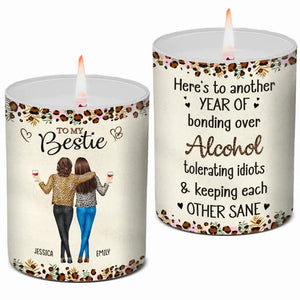 Notre amitié est comme cette bougie - Bougie parfumée sans fumée personnalisée Bestie - Cadeau pour meilleures amies, meilleures amies, sœurs