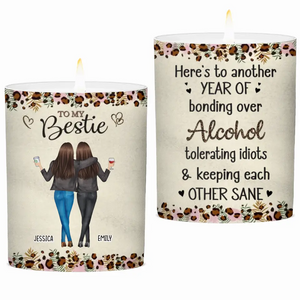Notre amitié est comme cette bougie - Bougie parfumée sans fumée personnalisée Bestie - Cadeau pour meilleures amies, meilleures amies, sœurs