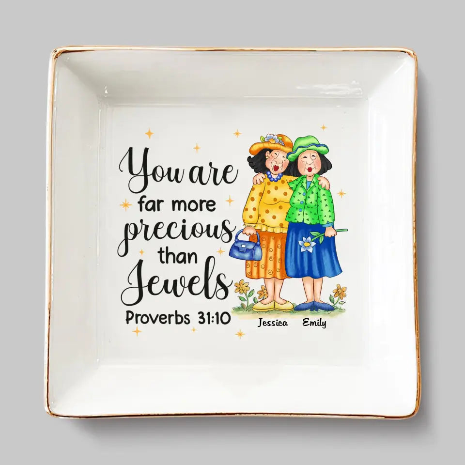 Le meilleur miroir est un vieil ami - Porte-bijoux personnalisé Bestie - Cadeau pour meilleures amies, meilleures amies, sœurs