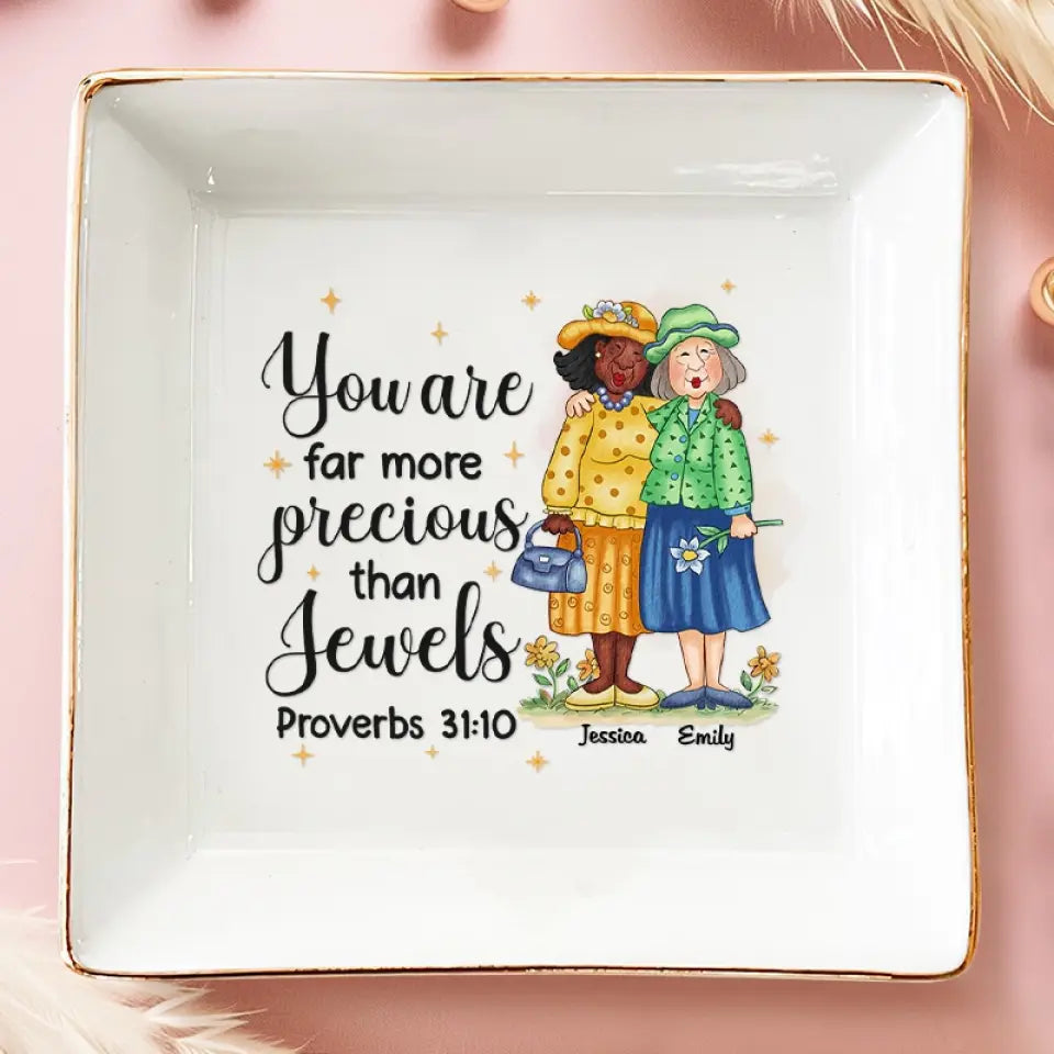 Le meilleur miroir est un vieil ami - Porte-bijoux personnalisé Bestie - Cadeau pour meilleures amies, meilleures amies, sœurs