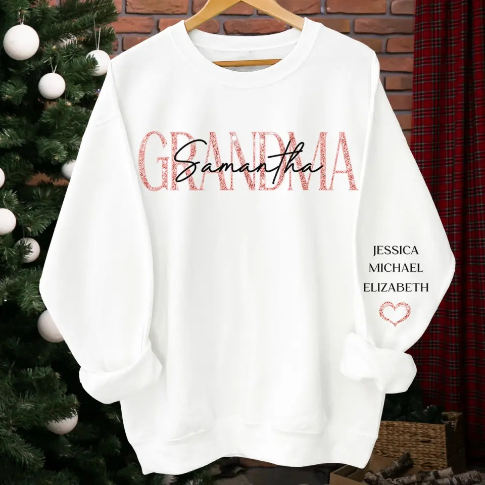 Maman, tu es mon étoile filante - Sweat-shirt unisexe personnalisé avec motif sur la manche - Cadeau pour maman et grand-mère