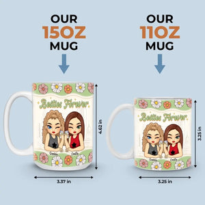 Tasse personnalisée « Mon cher ami » avec effet gonflé en 3D – Cadeau pour les meilleures amies, les meilleures amies et les sœurs