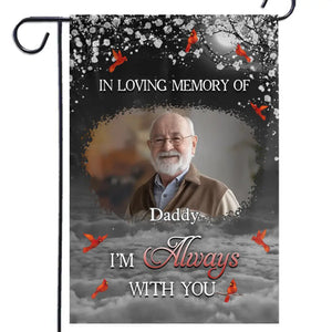 Photo personnalisée en souvenir affectueux - Drapeau commémoratif personnalisé - Cadeau de condoléances pour les membres de la famille