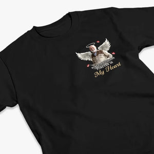 T-shirt unisexe personnalisé avec photo « Ne marchez jamais seul » - Cadeau de condoléances pour les membres de la famille