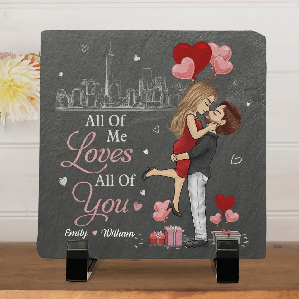 Mon histoire d'amour préférée est la nôtre - Pierre carrée personnalisée avec support pour couple - Cadeau pour mari et femme, anniversaire