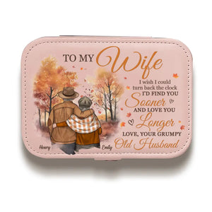 J'aimerais pouvoir remonter le temps - Coffret à bijoux personnalisé pour couple - Cadeau pour mari et femme, anniversaire