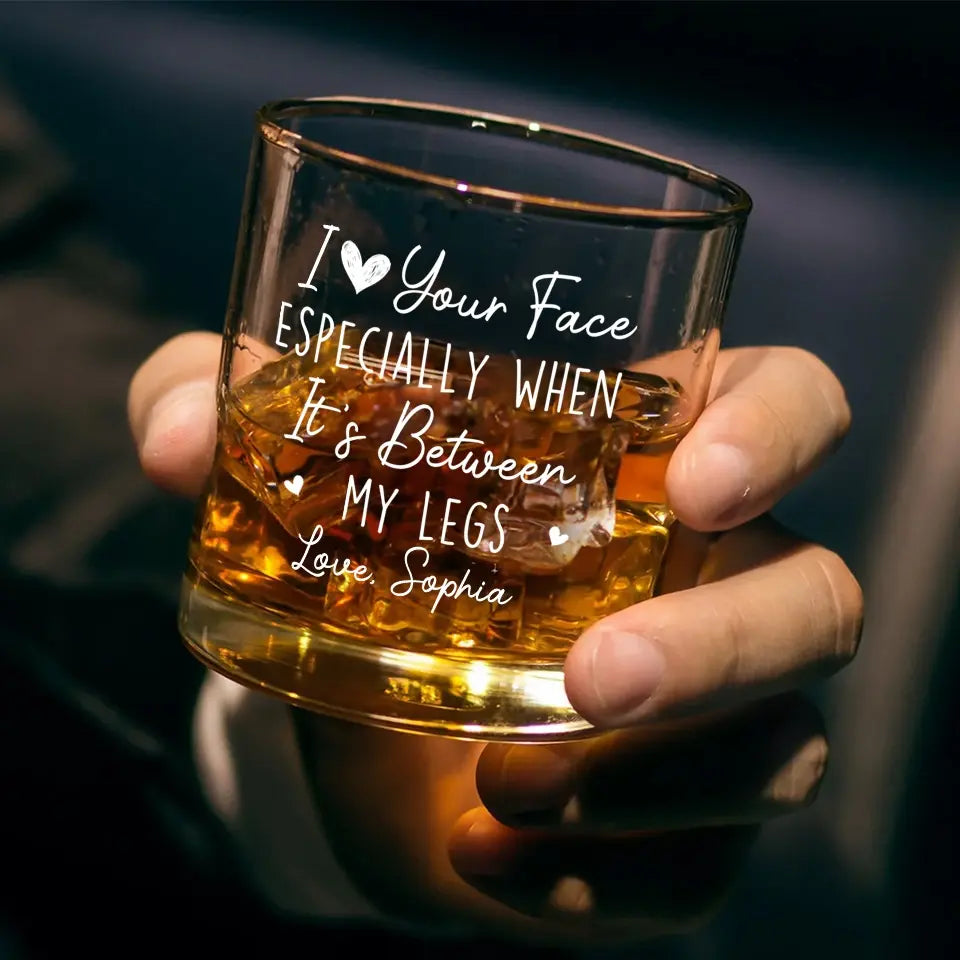 Votre visage est une œuvre d'art - Verre à whisky personnalisé pour couple - Cadeau pour mari et femme, anniversaire
