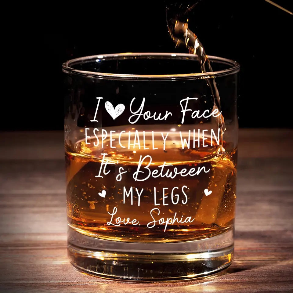 Votre visage est une œuvre d'art - Verre à whisky personnalisé pour couple - Cadeau pour mari et femme, anniversaire