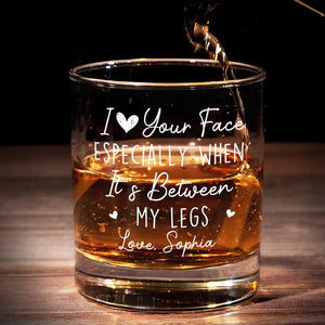 Votre visage est une œuvre d'art - Verre à whisky personnalisé pour couple - Cadeau pour mari et femme, anniversaire