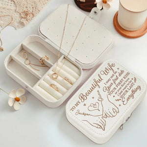 Main dans la main, cœur à cœur – Coffret à bijoux personnalisé pour couple – Cadeau pour mari et femme, anniversaire