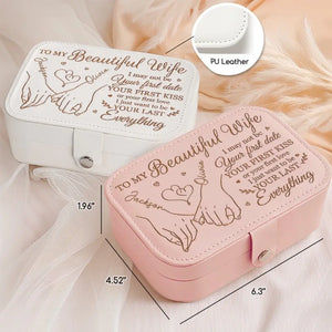 Main dans la main, cœur à cœur – Coffret à bijoux personnalisé pour couple – Cadeau pour mari et femme, anniversaire