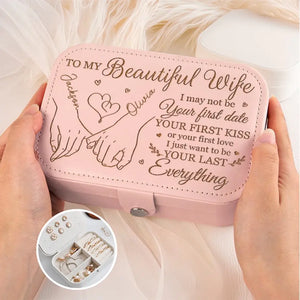 Main dans la main, cœur à cœur – Coffret à bijoux personnalisé pour couple – Cadeau pour mari et femme, anniversaire