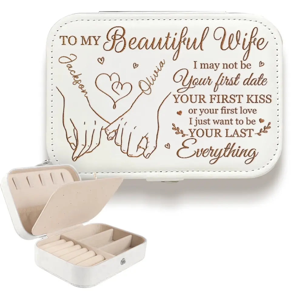 Main dans la main, cœur à cœur – Coffret à bijoux personnalisé pour couple – Cadeau pour mari et femme, anniversaire