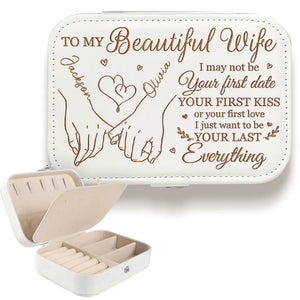Main dans la main, cœur à cœur – Coffret à bijoux personnalisé pour couple – Cadeau pour mari et femme, anniversaire