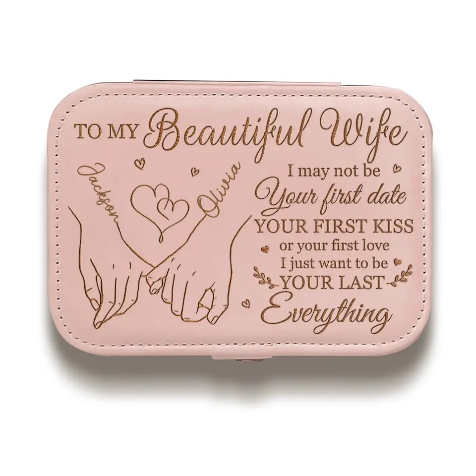 Main dans la main, cœur à cœur – Coffret à bijoux personnalisé pour couple – Cadeau pour mari et femme, anniversaire
