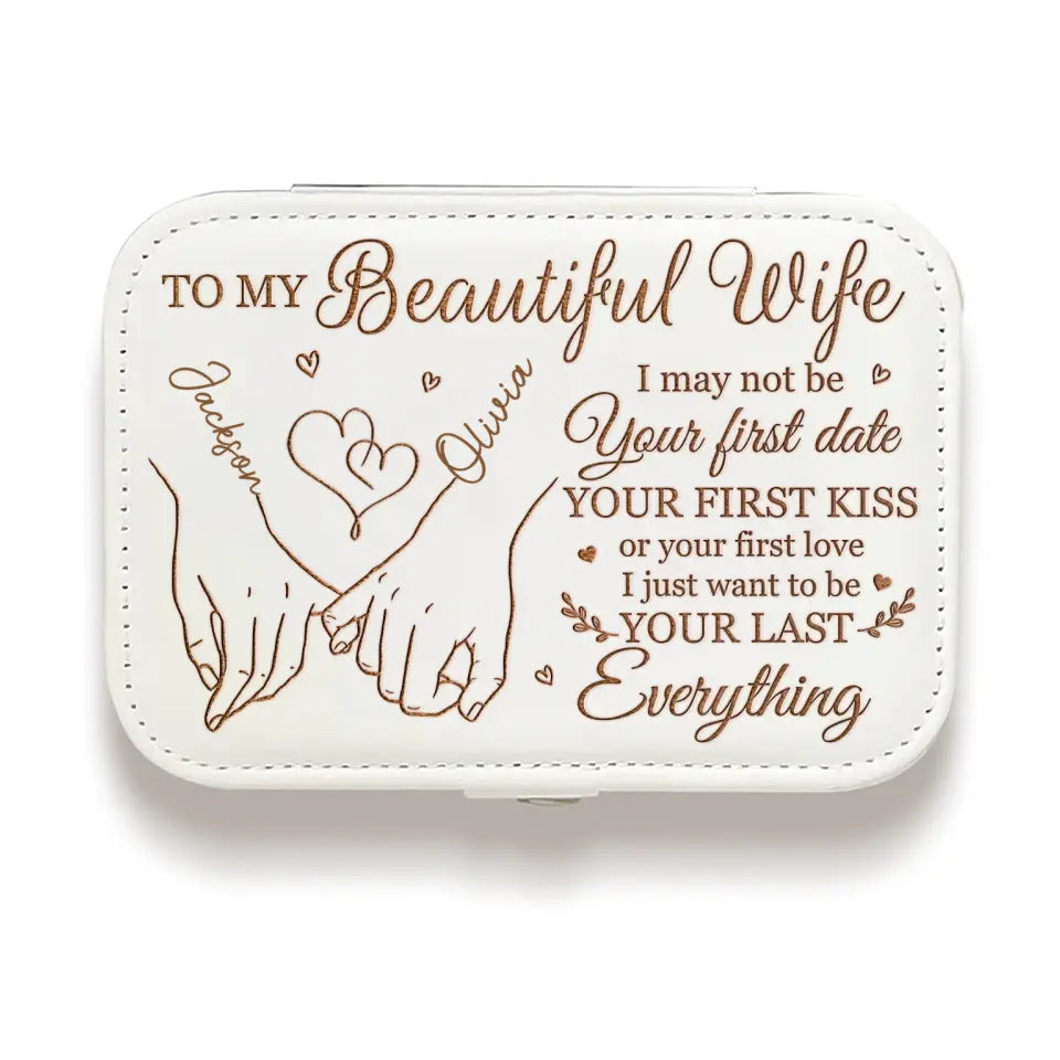 Main dans la main, cœur à cœur – Coffret à bijoux personnalisé pour couple – Cadeau pour mari et femme, anniversaire