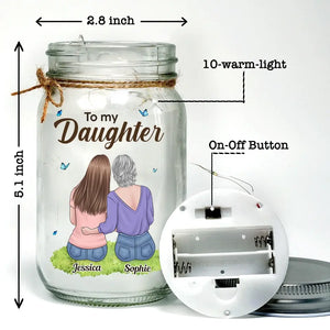 Tu es plus fort que tu ne le sembles - Lampe personnalisée en pot Mason pour famille - Cadeau pour maman et fille