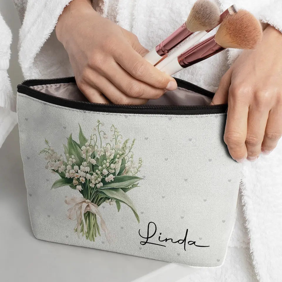 Chaque fleur se déploie à sa propre saison splendide - Trousse de maquillage personnalisée Bestie - Cadeau de mariage, cadeau de demoiselle d'honneur pour meilleures amies, meilleures amies, sœurs
