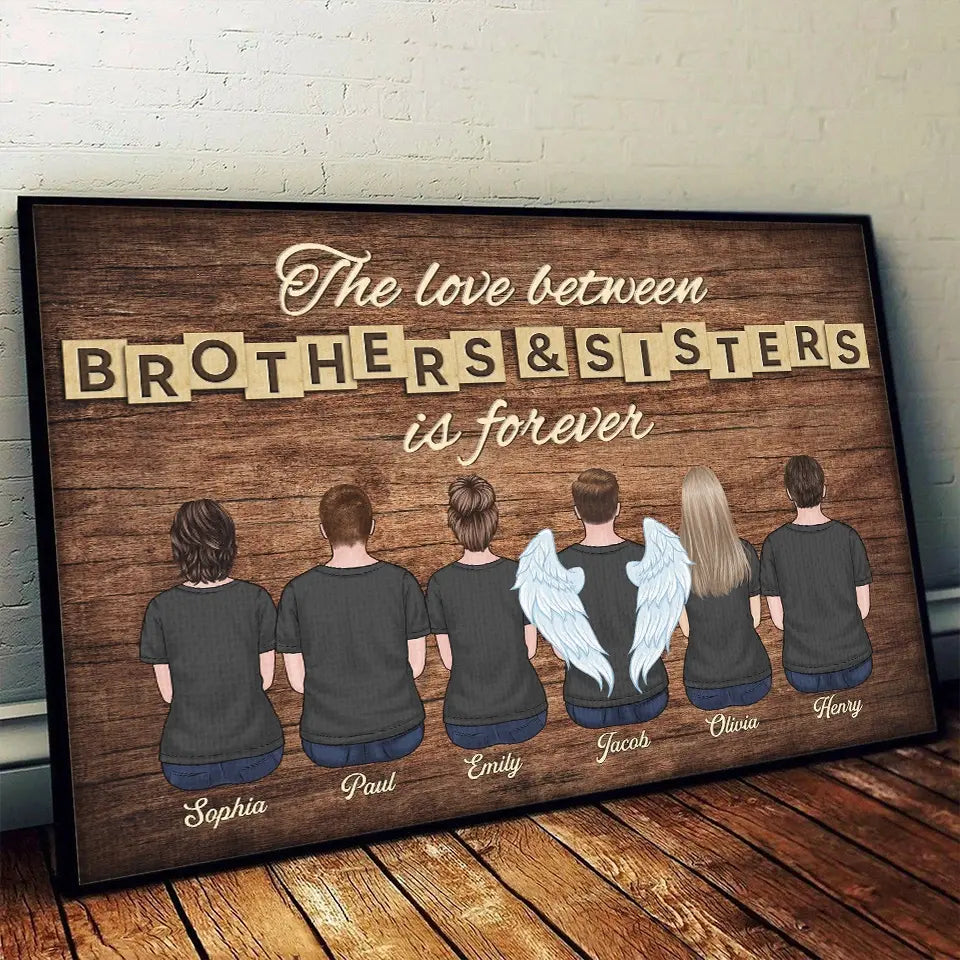 Le plus beau cadeau que nos parents nous ont offert, c'était l'un à l'autre - Affiche horizontale personnalisée pour la famille - Cadeau pour les membres de la famille, les frères et sœurs