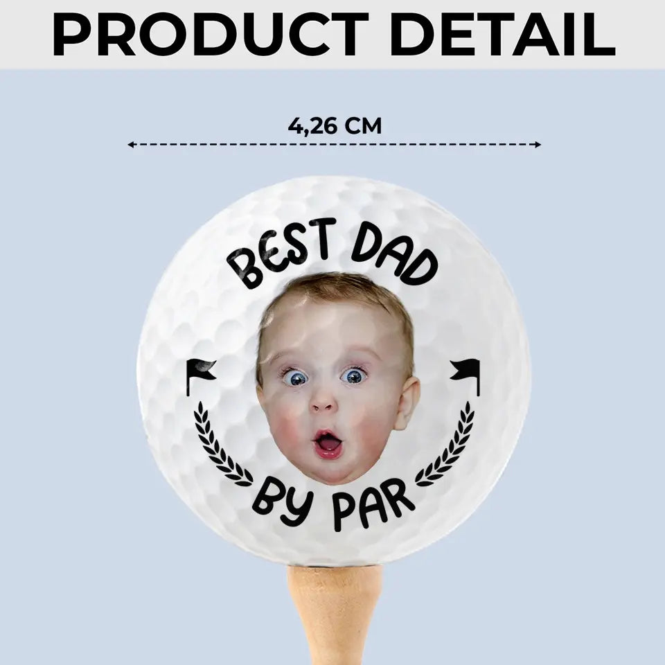 Photo personnalisée « Jouons au golf » – Balle de golf personnalisée pour la famille – Cadeau pour papa, propriétaires d'animaux et amoureux des animaux