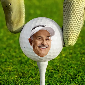 Photo personnalisée Je suis golfeur à temps plein - Balle de golf personnalisée - Cadeau d'appréciation et de retraite pour collègues, amis de travail, collègues