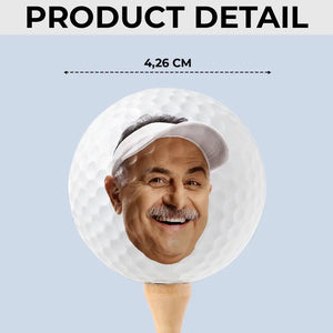 Photo personnalisée Je suis golfeur à temps plein - Balle de golf personnalisée - Cadeau d'appréciation et de retraite pour collègues, amis de travail, collègues