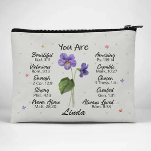 Chaque bourgeon éclate dans sa gloire prédestinée - Trousse de maquillage personnalisée Bestie - Cadeau de mariage, cadeau de demoiselle d'honneur pour meilleures amies, BFF, sœurs